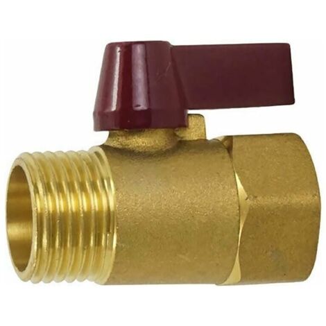 Vanne à boisseau sphérique en laiton 1/2" BSP Valve d'arrêt mâle vers femelle pour gaz naturel, air, eau, carburant (lot de 1)-LIAIKI (1/5)