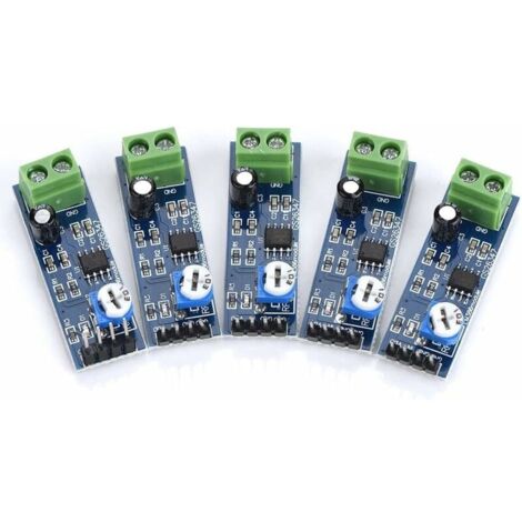 5PCS LM386 Module Amplificateur Audio, 512V, 200 Gain, LM386 Audio Amplifier, Module d'Amplificateur de Puissance Audio Stéréo pour Arduino LM386, L1P8-LIAIKI