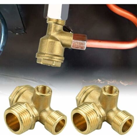 2PCS Clapet Anti Retour Compresseur en Cuivre 10mm 16mm 20mm Valve Anti Retour Compresseur Antirouille Clapet de Retenue Compresseur Anti-usure pour Connecter les Raccords de Tuyauterie-LIAIKI