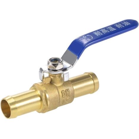 Robinet à Bille Vanne Arrêt 19mm Tuyau Cannelé à 19mm Tuyau Cannelé Tuyau Tube Tube Raccords 90 Degré Operation Poignée, Laiton Valve, Paquet de 1-LIAIKI