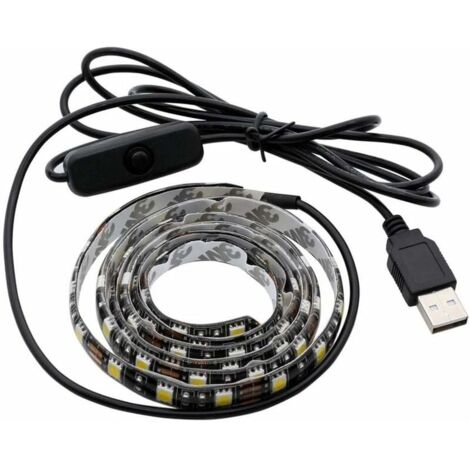 1 mètre 5050 Lampe à goutte avec bande lumineuse à LED USB 5V (Color : Warm white)-LIAIKI (1/5)