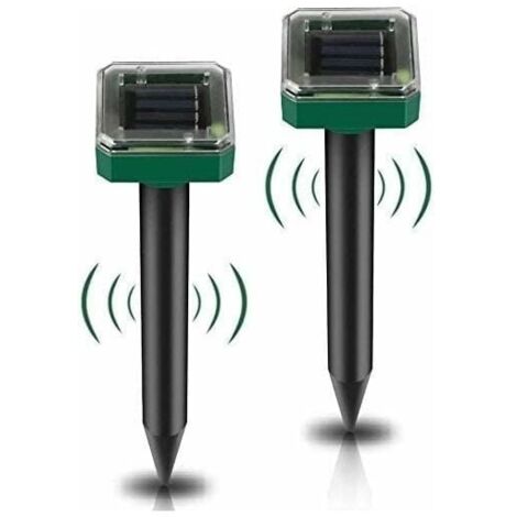 Répulsif Taupe Solaire à Ultrason Intellige Lot de 2, Solaire Souris Repeller Exterieur, répulsifs Anti-Taupes à énergie Solaire pour Taupes, Campagnols,Serpents ou Autres Autres Rongeurs-LIAIKI (1/5)