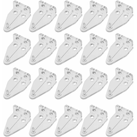 Lot de 20 Pièces Aveugle Supports de Fixation Titulaire Aveugle Remplacement D' Inclinaison Aveugles Crochet D' Obturation Crochets Draperie Matériel pour Stores Horizontaux Nuances-LIAIKI (1/5)
