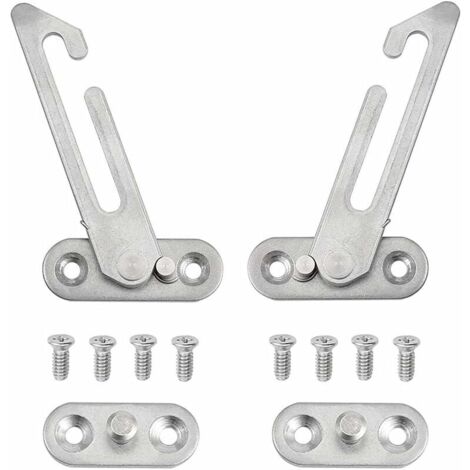 Lot de 2 entrebâilleurs de fenêtre en UPVC - En acier inoxydable 304 - Avec vis - Pour fenêtre à gauche et à droite-LIAIKI (1/5)