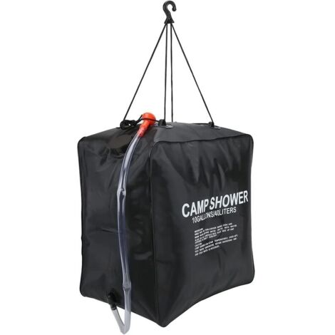 Sac de Douche Solaire, 40L Sac de Douche Solaire Sac d'eau Baignade chauffée à l'énergie Douche de Camping extérieure chauffée à l'énergie Solaire-LIAIKI