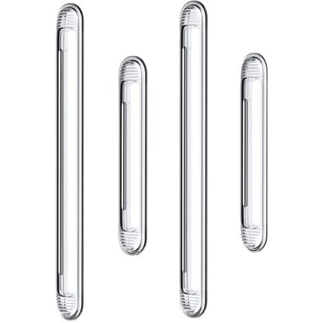 Pare-chocs en silicone transparent pour porte d'armoire, porte de voiture, tiroir, porte de douche, couvercle de toilette (2 longs et 2 courts)-LIAIKI (1/5)