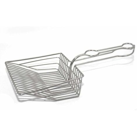 Pelle à litière en métal pour chat, trou fin, en acier inoxydable, petit trou, tofu bentonite, outil de pelle en fer pour litière pour chat-LIAIKI (1/5)