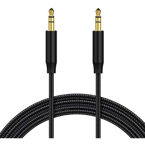 Câble Jack Audio Câble, Aux Câble Auxiliaire 3.5mm Câble Stéréo Audio Mâle vers Mâle en Nylon pour Casques, iPod, iPhone, iPad, HiFi, Tablette, Autoradio, Smartphones, MP3, Voiture - 1M-LIAIKI (1/5)