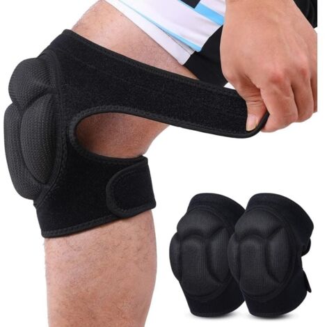 2 pièces Genouillères de Protection, Anti-collision Éponge Épaisse Genouillere pour Jardinage, Travaux, Jogging, VTT-LIAIKI