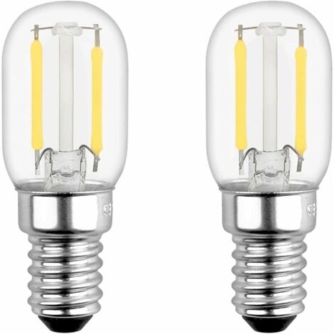 Ampoule LED E14 1W pour Refrigerateur, T22, Équivalent 15W E14 Incandescent, Blanc Chaud 2700K, 230V, Petit LED E14 pour Frigo/Lampe de Sel/Veilleuse Enfants, lot de 2 [Classe énergétique F]-LIAIKI (1/5)