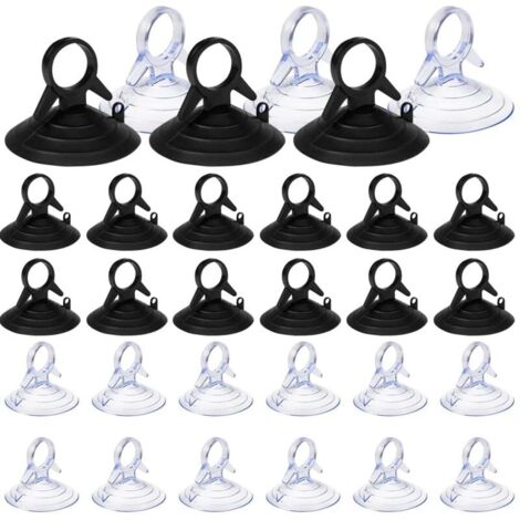 60 Pièces Ventouse pare Soleil, 45mm Ventouse Sans Crochets Ventouse, PVC Ventouses Mini Ventouse Transparente et Noire Ventouse, Ventouse pour Vitre-LIAIKI (1/5)