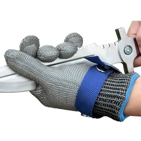 Gant Anti Coupure ISO-F Gants Anti Coupure Gant en acier inoxydable pour Cuisine Boucher Travail extérieur-LIAIKI (1/5)