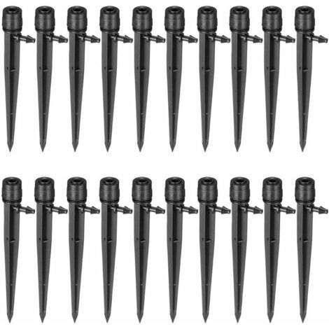 Goutteurs d'irrigation, Automatique de Micro Arroseurs Irrigation 360° Réglable, Connecteur pour Tuyau de 4mm/7mm, pour Jardin, 20 Pièces-LIAIKI
