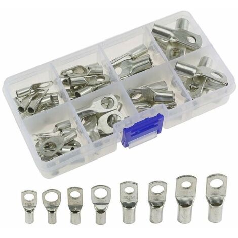 60 pcs trou de boulon en cuivre étamé anneau à sertir bornes de batterie connecteur SC aperçu de la bouche-LIAIKI (1/5)