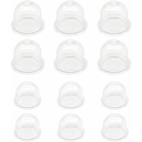 12 Pcs Pompe d'ampoule d'amorce Blanche 19 mm et 22 mm Tasse d'huile de Carburateur Transparente pour Tondeuse, Machine de haie, Scie à Essence, Ampoule d'amorce de Carburant de Ventilateur-LIAIKI (1/5)
