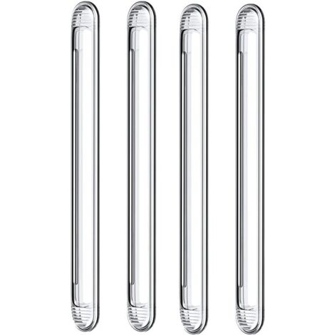 Pare-chocs en silicone transparent pour porte d'armoire, porte de voiture, tiroir, porte de douche, couvercle de toilette (4 longs)-LIAIKI (1/5)