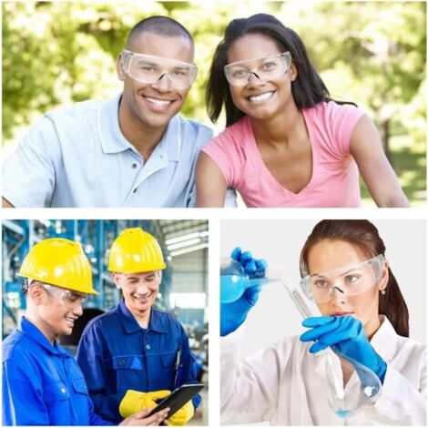 8 Paires Lunettes De Sécurité Transparentes - Protection Yeux Travail Bricolage Soudure - Enfants Adultes