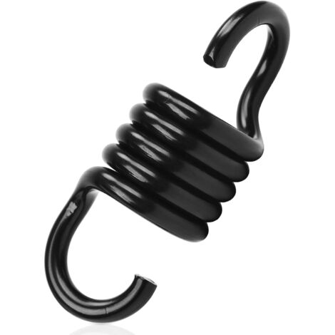 Crochet à ressort pour balancelle de hamac à suspendre, capacité de charge de 400 kg, noir (250 kg)