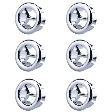 6 Pièces Couvercle de trop-plein pour lavabo, Garniture Évier de Trou Rond,Rond Couvercle du Bouchon de Vidange Insérer dans le Trou, Pour Lavabo,Salle de Bain,Cuisine(Argent)