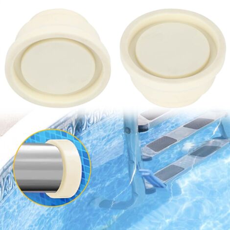 2 Pièces Tampon en Caoutchouc pour Piscine, Protecteur Pare-Chocs pour Piscine Bouchon, Accessoire de Piscine de Pare-Chocs de sécurité d'échelle de Prise en Caoutchouc d'échelle, 2.4x1.5x1.3in