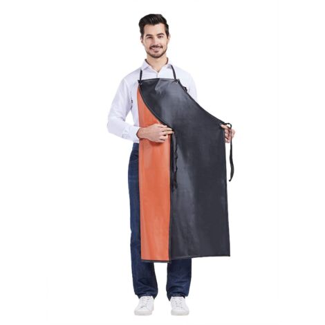 Tablier de Travail Mince PVC Poids léger Imperméable Tablier d'Abattoir Unisexe Tablier d'Usine Résistant à l'Huile l'Eau