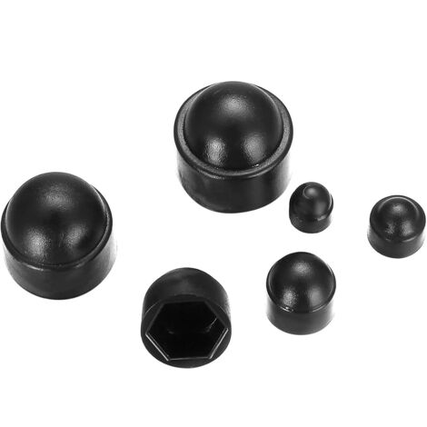 50 écrous à Capuchon Hexagonaux M6 Acier Carbone Noir - Uxcell
