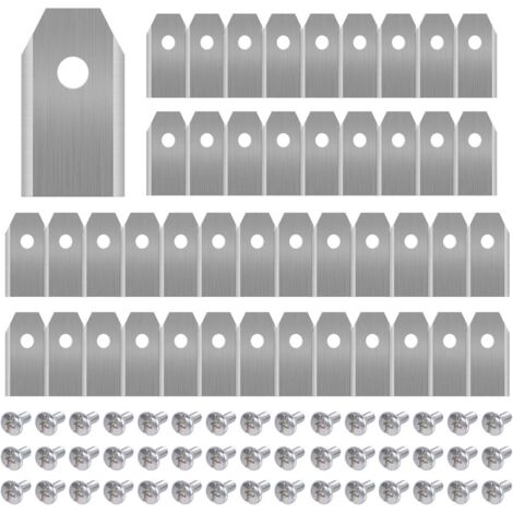 Beijiyi – Lot de 45 lames de couteau en titane pour tondeuses robotiques – Compatibles Husqvarna, Gardena, Yardforce – 3g-0.75mm avec 45 vis
