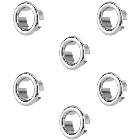 Débordement D'Évier Anneau, 6 Pcs Anneau de Débordement d’Évier Couvercle de Trop-Plein, Anneaux de Débordement d'Évier, pour Bain, Cuisine, Évier