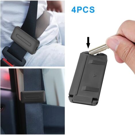Lot De 4 Ajusteurs De Ceinture De Sécurité Voiture - Universel Pour Enfants Et Adultes (ABS, Largeur Max 5.3 Cm)