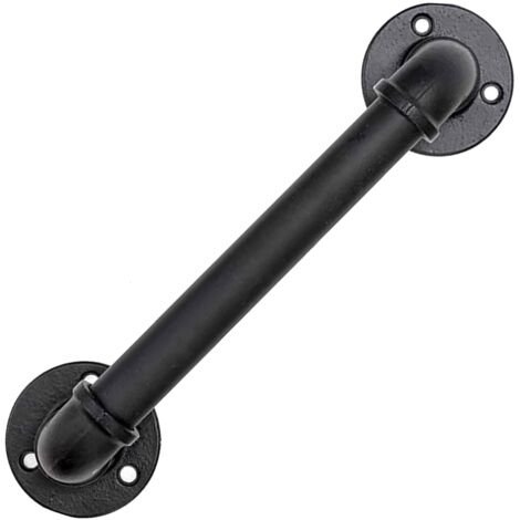 main courante,30cm main courante pour escalier noir,Rampe d'escalier,rampe escalier de Barre de Garde de rétro de Tuyau de Fer de Vent Industriel,pour les escaliers,les murs,loft,couloir (1/5)