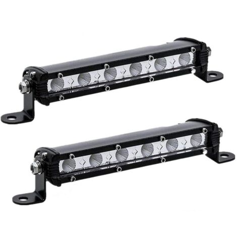 18cm 18W Feux de recul led fin 12V, phare de travail led 12v, longue portee led projecteur led pour remorque, voiture, moto, 4x4 accessoire…