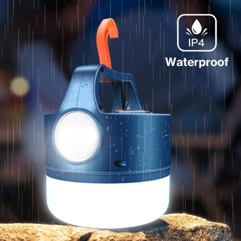 Lampe De Camping Solaire 8000mAh - LED Pliable, 3 Modes, IPX5, Recharge USB, Pour Randonnée Ou Urgences