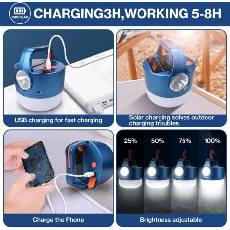Cuque lampe de cou USB Lampe de cou rechargeable par USB 3 niveaux de