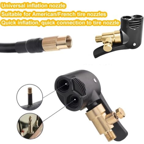 WZWZO Embout Gonflage Pneu Velo, Embout Pompe Velo, Adaptateur Gonflage