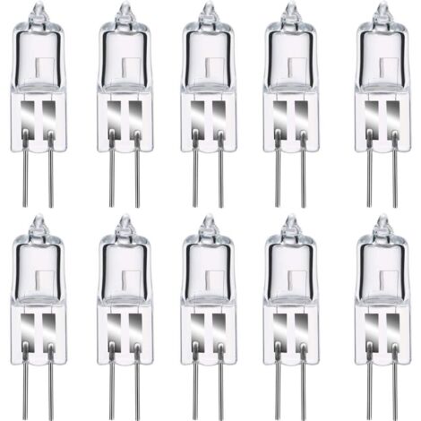 Beijiyi – Ampoule halogène G4 20W 12V dimmable – Lumière blanche chaude 2800K – Lot de 10 ampoules capsules – Efficacité énergétique classe C