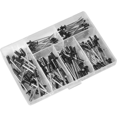 200 Rivets éclateurs Noirs 4x20 Mm – Pour Plaques D’immatriculation, AUTRE