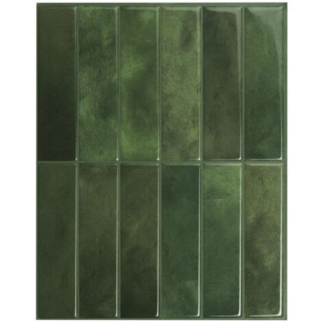 Beijiyi – Sticker mural autocollant vert 29 x 22.86 cm – Lot de 5 feuilles – Résistant à l'humidité et à la chaleur – Installation rapide