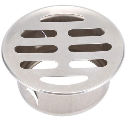 Siphon de Sol en Acier Inoxydable, Couvercle de Grille Rond Anti-Blocage Rond, Crépines de Vidange de Balcon pour Salle de Bain, Cuisine, Salle de Bain(50 Bouche Plate)