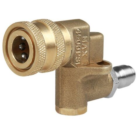 Coupleur pivotant pour nettoyeurs haute pression 0,6 cm avec connecteurs rapides et adaptateurs, outil de nettoyage pour raccorder des coupleurs pivotants