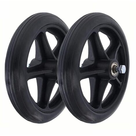 Roues Avant de Fauteuil Roulant Roulette Avant de 20cm Antidérapantes PVC Roulette Avant Roue Solide Avant Lot de 2(20cm(8inch))