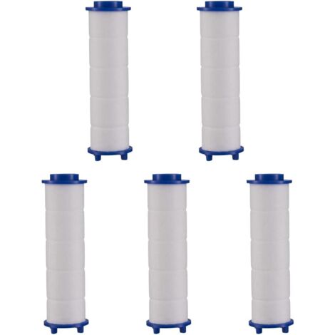 Lot de 5 filtres pour douchette Filtre remplaçable - Pour pommeau de douche - Système de filtration des particules - Economise et filtre l'eau