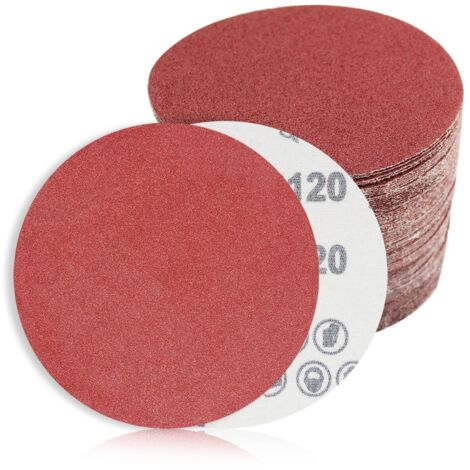 Lot de 60 Disques de Ponçage Papier Abrasifs, disques abrasifs de 150 mm de diamètre Grain 5XP40/60/100/120/180/240/320 400/600/ 800/1000/1200 pour ponceuse excentrique Poncer/Polir