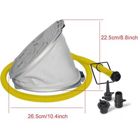 Pompe à Pied Portable Pour Bateau Gonflable, Kayak, Matelas - Double Action Avec 3 Adaptateurs