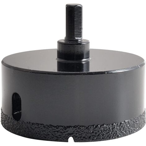 Foret diamanté pour scie cloche à noyau brasé 80 mm, coupe-trou creux pour verre, porcelaine, carrelage, marbre, céramique, granit