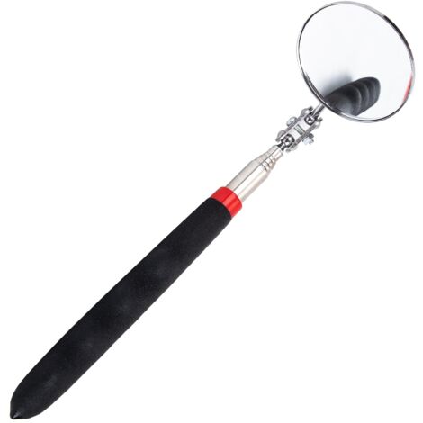Miroir Mecanique Auto Miroirs D'inspection Réglables Miroir D'inspection Miroir D'inspection Rotatif à 360 Degrés, Télescopique Jusqu'à 72 cm, Poignée Noire Antidérapante, Pour Réparation Auto,Noir (1/5)