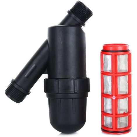 Filtre maille 3/4in Écran d'irrigation,Jardin Arrosage Métal Filtre Net écran en acier inoxydable,Filtre à l'eau conditionné pour jardinage l'Agriculture d'irrigation goutte à goutte pour pompe(Noir)