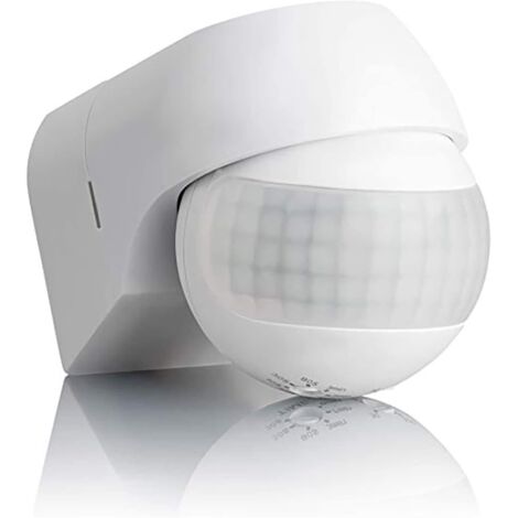 Osqi – Détecteur de mouvement infrarouge extérieur – Portée 30 m – Angle pivotant 180° – Sensibilité réglable jour/nuit – Installation facile (1/5)