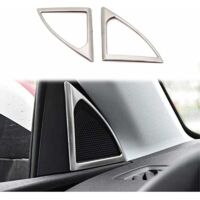 Couvercle de garniture de porte adapté pour 3008 GT 5008 GT II 2017-2022, adapté aux accessoires automobiles de colonne sonore, 2 pièces (argent)-LIAIKI