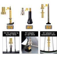 Kit De 15 Convertisseurs De Valves D'air Pour Pompe à Vélo, Adaptateurs De Valves En Cuivre Pour Velo Sv Av Dv 92187720