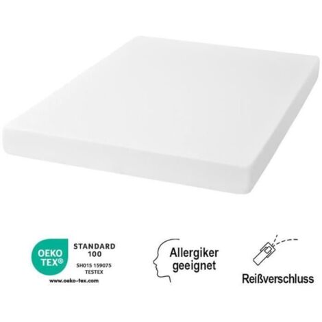 Tural Couvre-Matelas 140x200 Anti-Acariens Matelassé Réversible – Protège-Matelas Oeko-TEX, Extra Moelleux Et Hypoallergénique